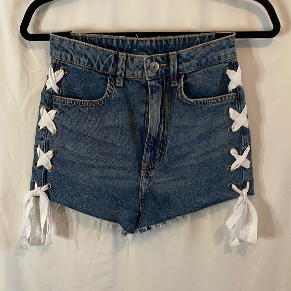 H&M Shorts with Lacing on Side- Size 0